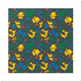 Cute Colorful Flowers Floral Nature Plant Pattern Posters and Art